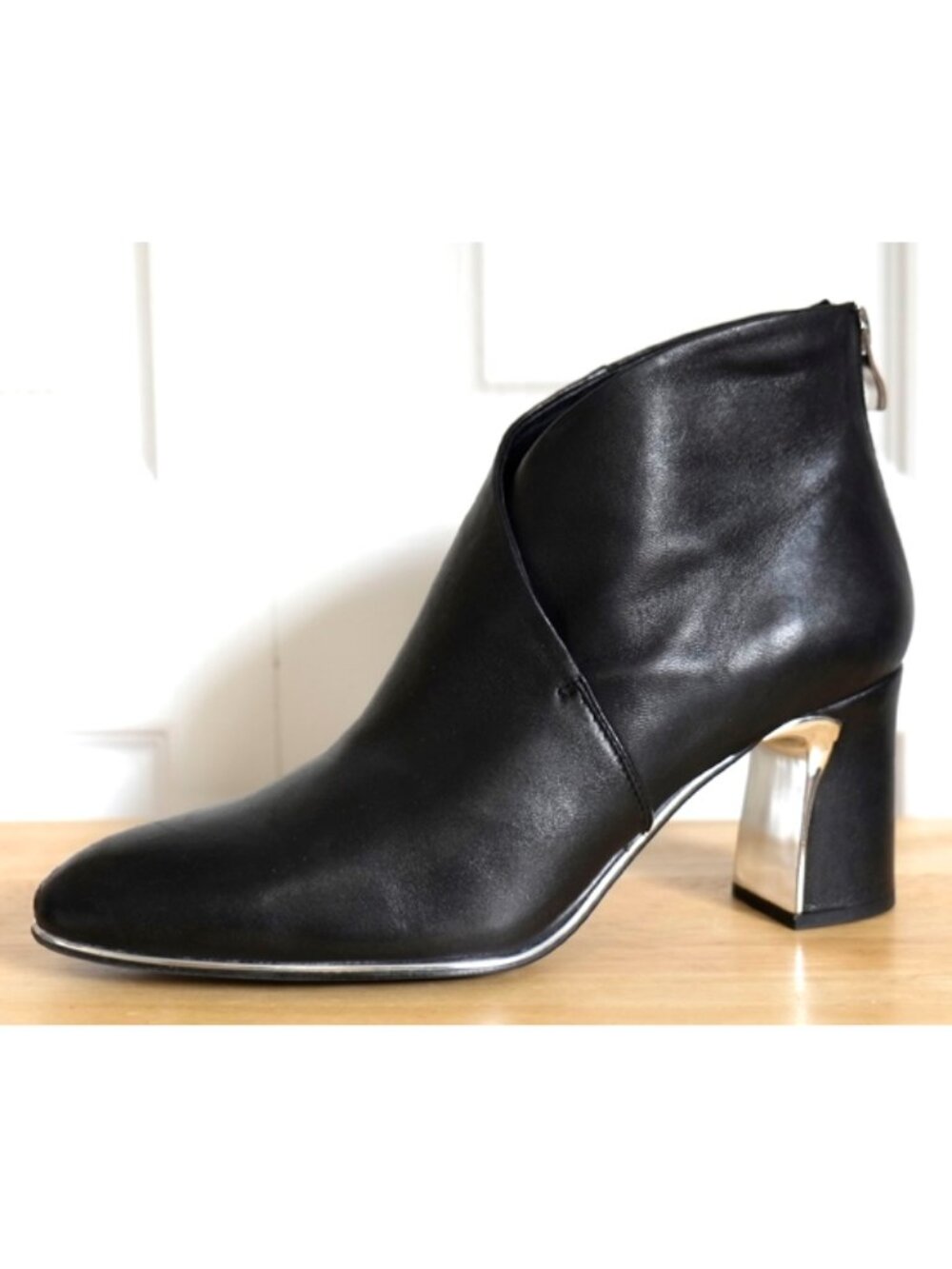 Black leather and silver Django & Juliette Killian booties